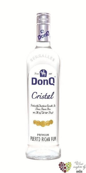 Don Q  Cristal  white Puerto Rican rum 37.5% vol.    1.00 l