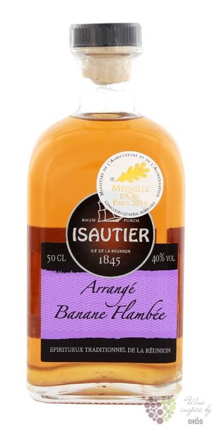 Isautier Arrang  Banane flambe  flavored Reunion rum 40% vol.  0.50l