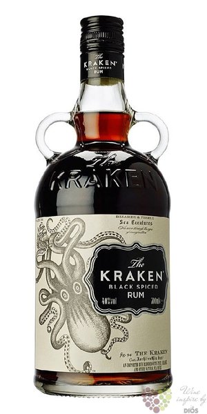Kraken „ Black spiced ” flavored Trinidad &amp; Tobago rum 40% vol.  1.00 l