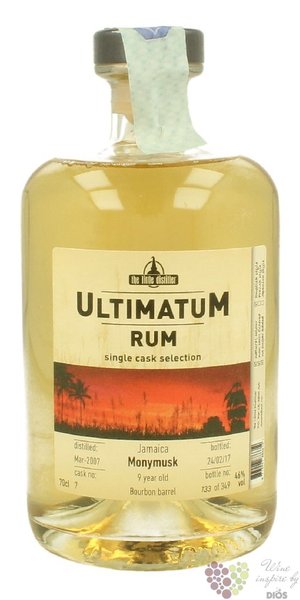 Ultimatum single cask 2007  Monymusk  aged 9 years Jamaican rum 46% vol.  0.70l