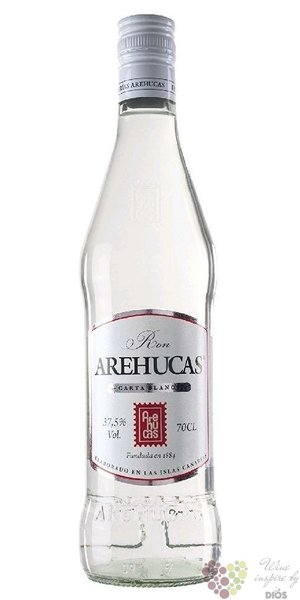Arehucas „ Carta blanco ” white Canaria Islands rum 37.5.% vol.  0.35 l