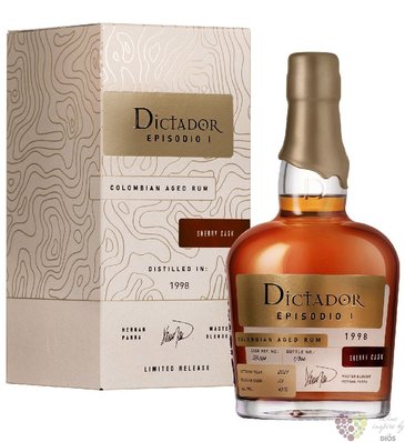 Dictador 1998 „ Episodio Sherry cask ” unique Colombian rum 45% vol.  0.70 l