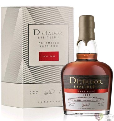 Dictador 1998 „ Capitulo Uno Port Cask ” Colombian rum 42% vol.  0.70 l