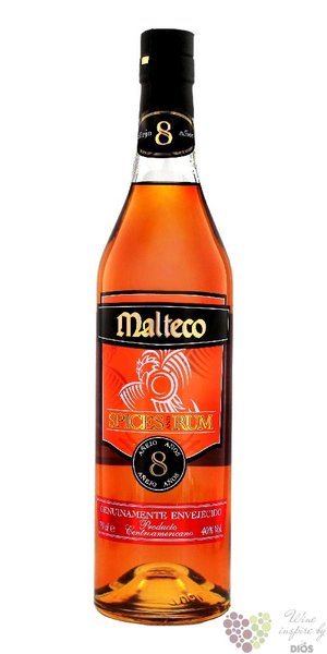 Malteco „ Spices ” aged 8 years rum of Guatemala 40% vol.  0.70 l
