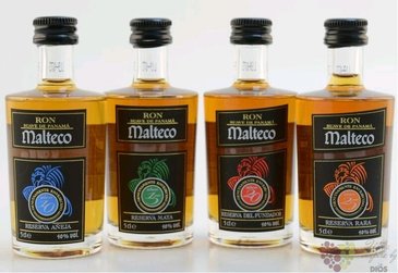 Malteco „ Collection 10&amp;15&amp;20&amp;25 years ” Panamas rum 40% vol.  4x0.05 l