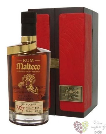 Malteco 1987 „ Seleccion ” vintage Guatemala rum 40% vol. 0.70 l