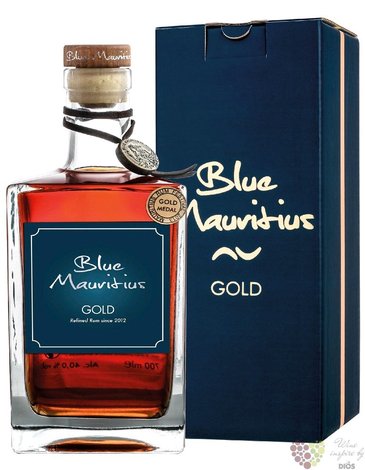 Blue Mauritius „ Gold ” gift box Mauritian rum liqueur 40% vol. 0.70 l