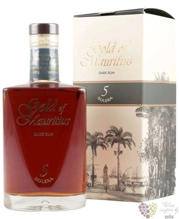 Gold of Mauritius „ Dark Solera 5 ” aged Mauritian rum 40% vol.  0.70 l