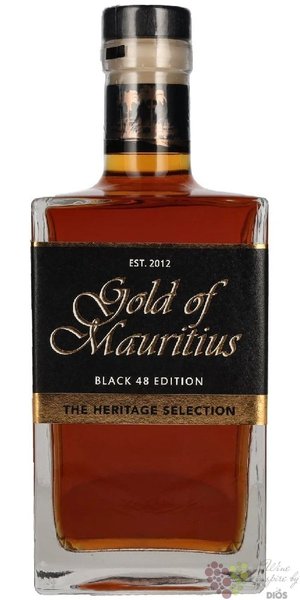 Gold of Mauritius Heritage Selection „ Black ” Mauritian rum 40% vol.  0.70 l