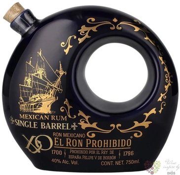 el ron Prohibido Habanero „ XO ” aged Mexican rum  40% vol.  0.70 l