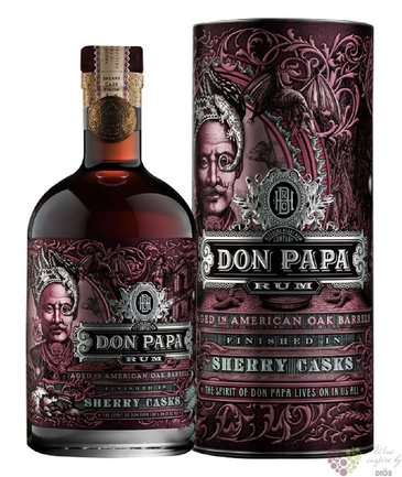 Don Papa „ Sherry cask ” gift box aged Filipinian rum 45% vol.  0.70 l