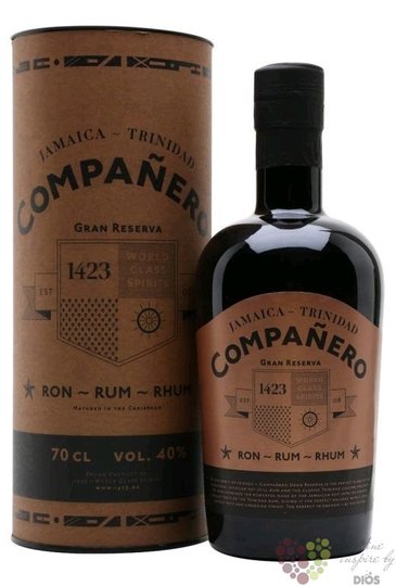 Companero 1423 „ Gran reserva ” aged Jamaica &amp; Trinidad rum 40% vol.  0.70 l