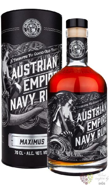 Austrian Empire Navy „ Maximus ” aged rum of Barbados 40% vol.  0.70 l