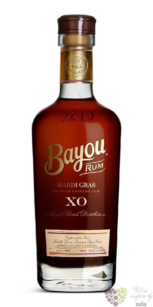 Bayou „ XO Mardi gras ” aged American rum 40% vol.  0.70 l
