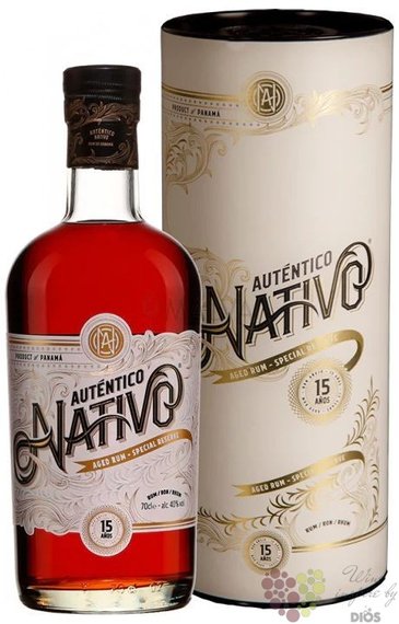 Autentico Nativo aged 15 years gift box Panamas rum 40% vol. 0.70 l