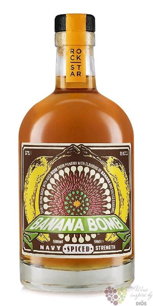 RockStar „ Banana BOMB ” overproof spiced Guyanan rum 57% vol.  0.50 l