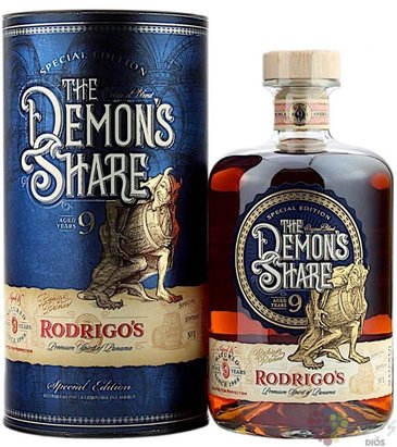 the Demons Share „ Rodrigos Reserve  ” aged 9 years Panamas rum 40% vol. 0.70 l