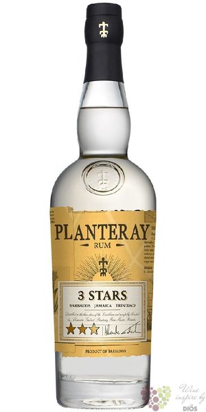 Planteray „ 3 stars ” white artisanal Caribbean rum 41.2% vol.  0.70 l