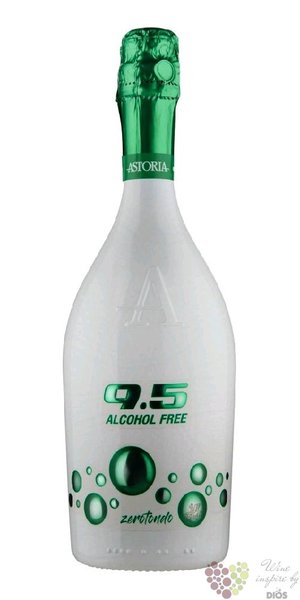 Spumante bianco  Cold wine 9.5 Zerotondo  alcohol free Astoria  0.75 l