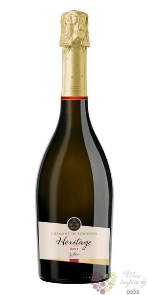 Crmant de Bordeaux blanc  Hritage  Aop brut Jaillance  0.75 l