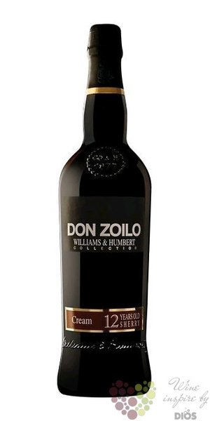 Sherry de Jerez Cream  Don Zoilo  aged 12 years Williams &amp; Hubert 19% vol.  0.75 l