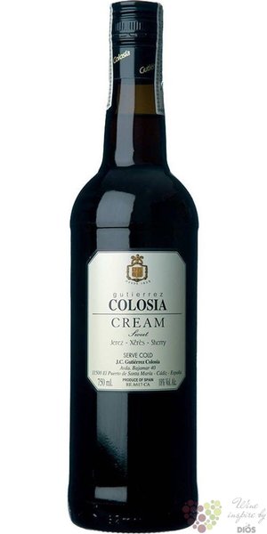 Sherry de Jerez Cream DO bodegas Gutiérrez Colosía 18% vol.  0.75 l