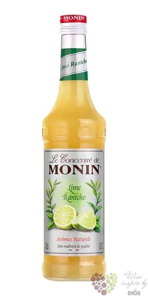 Monin „ Lime juice Rantcho Lime ” French fruits flavoured coctail juice 00% vol.  1.00 l
