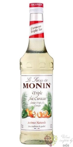 Monin „ Curacao Triple sec ” French flavoured coctail syrup 00% vol.  0.70 l