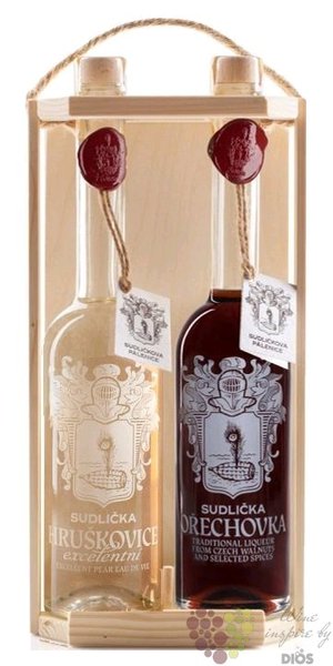 Sudlikova Hrukovice &amp; Oechovka czech fruits brandy  2x0.20 l