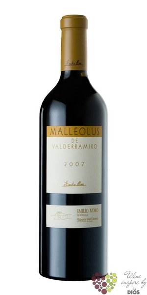 Ribera del Duero  Malleolus de Valderramiro  Do 2015 bodegas Emilio Moro  0.75 l