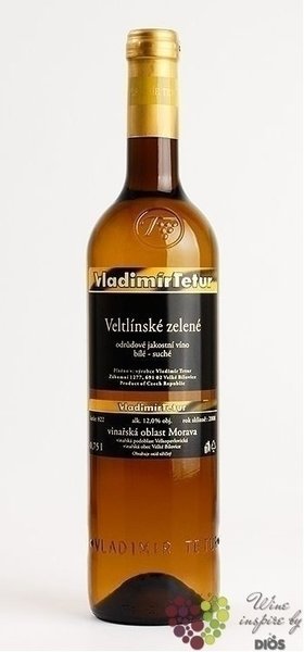 Veltlnsk zelen 2014 jakostn odrdov vno z vinastv Vladimr Tetur V.Blovice    0.75l