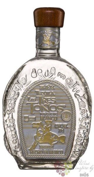 los Tres Tonos „ Blanco ” Mexican tequila 38% vol.  0.70 l