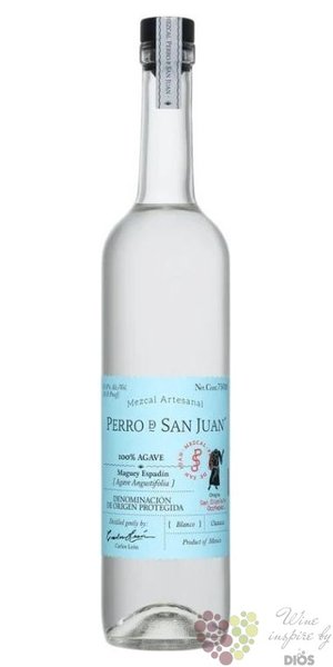 Perro de San Juan „ Espadin Celeste ” Mexican mezcal  42.3% vol.  0.70 l