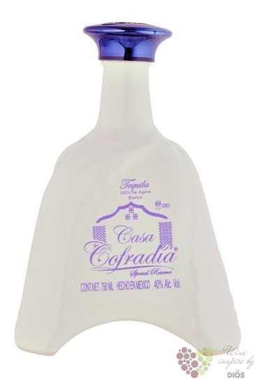 Casa Cofradia blanco „ Special reserve ” 100% of Blue agave tequila 38% vol.  0.70 l
