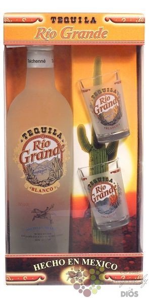 Rio Grande „ Silver ” 2glass pack original Mexican mixto tequila 38% vol.    0.70 l