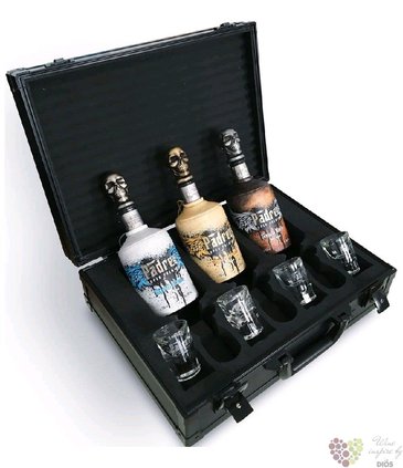 Padre Azul  Suit tasting set  Super prmium set of Mexican tequila 40% vol.  3x0.70 l