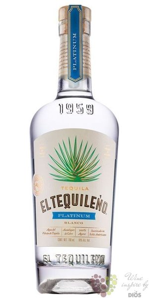 el Tequileno „ Blanco Platinum ” 100% agáve Mexican Tequila  40% vol.  0.70 l