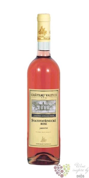 Svatovavřinecké rosé „ Gastro collection ” jakostní víno odrůdové Chateau Valtice  0.75 l
