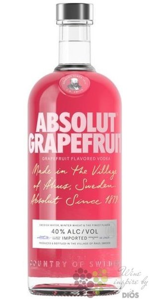 Absolut flavor  Grape  country of Sweden Superb vodka 40% vol.  1.00 l