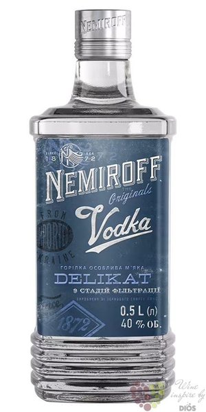 Nemiroff „ Delikat ” premium extra smooth Ukraine vodka 40% vol.  1.00 l