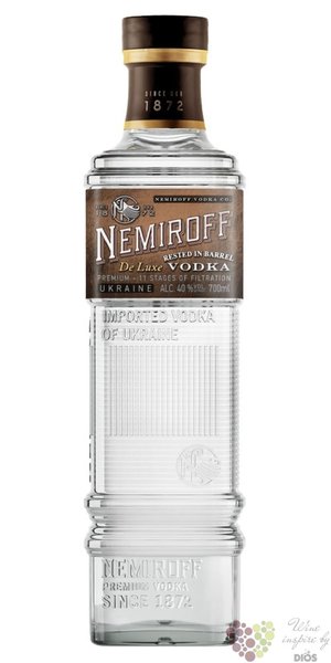 Nemiroff de Luxe  Rested in barrel  flavored Ukraine vodka  40% vol.  0.70 l