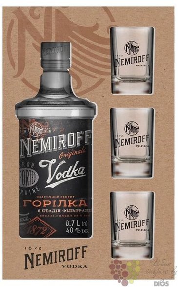 Nemiroff  Original  glass set Ukraine vodka 40% vol.  0.70 l