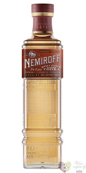 Nemiroff de Luxe  Honney &amp; Pepper  flavored Ukraine vodka 40% vol.  0.70 l