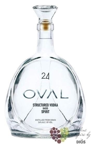 Oval „ 24 ” structured Based spirit premium Austrian grain vodka 24% vol.    0.05 l