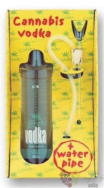 Cannabis watter pipe pack Czech vodka by L´or special drinks 40% vol.  0.50 l