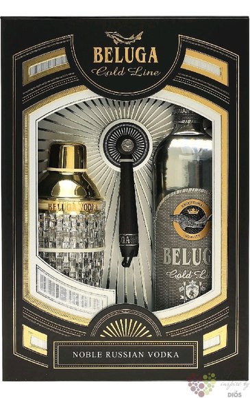 Beluga  Gold line  shaker set ultra premium Russian vodka 40% vol. 0.70 l