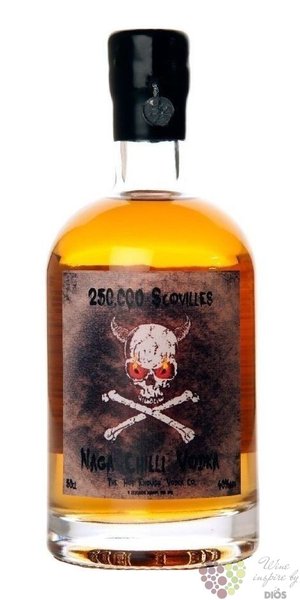 Naga Chili  250000 Scovilles  English Naga Jolokia chillies vodka by Hot Enough 40% vol.  0.50 l