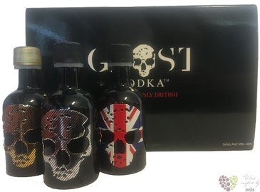 Ghost „ Collection ” premium English vodka 40% vol.  3x0.05 l