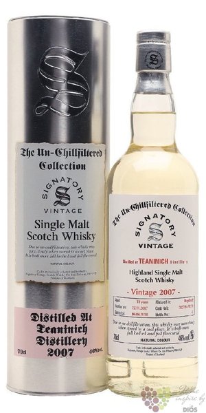 Teaninich 2007 „ Signatory Unchillfiltered ” Highland whisky 46% vol.  0.70 l