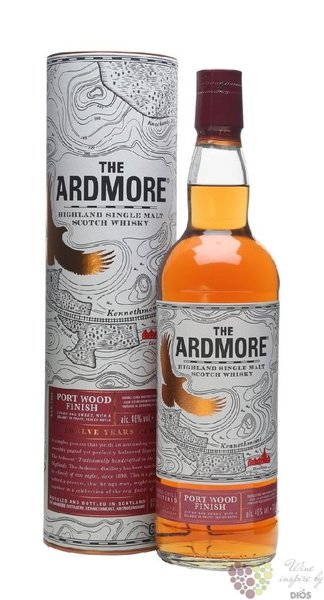 Ardmore „ Port wood finish ” aged 12 years single malt Highland whisky 46% vol.0.70 l